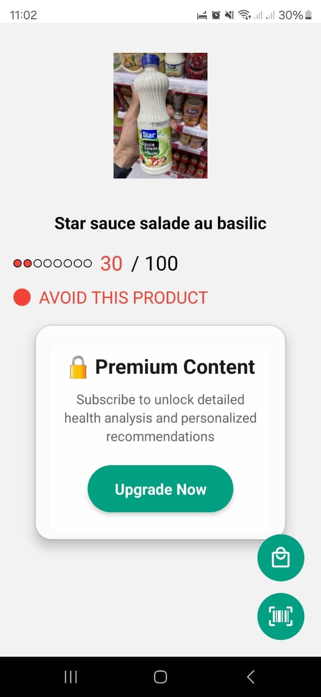 Product Details & Analysis - App Screenshot