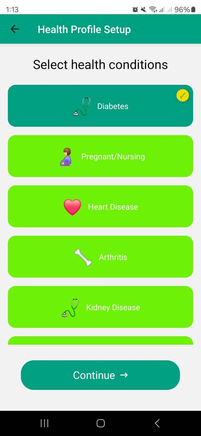 Disease Alerts - App Screenshot